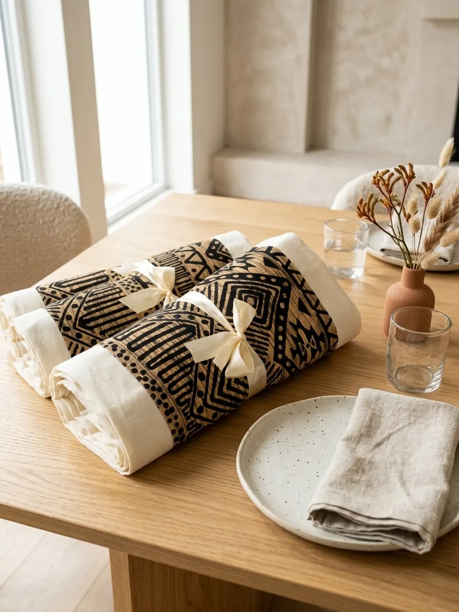 Nappe bogolan Damier