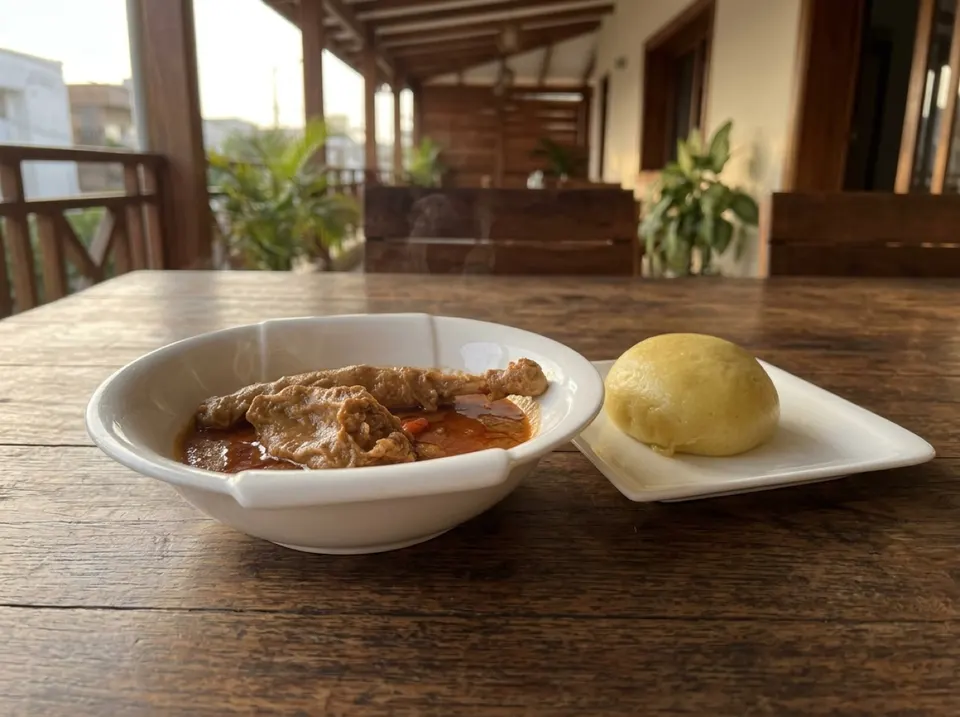 Foutou sauce arachide
