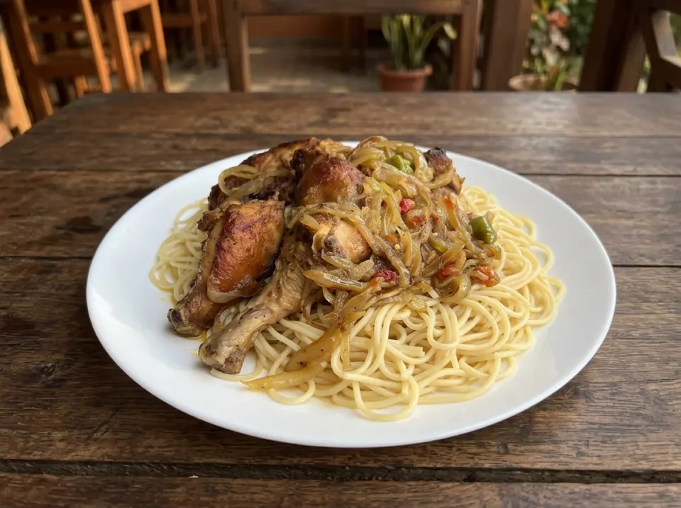 Spaghettis au poulet